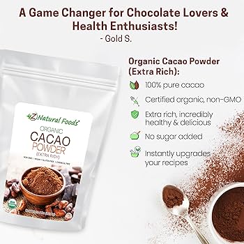 Amazon.com : Z Natural Foods Organic Cacao Powder - Unsweetened